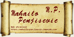 Mahailo Penjišević vizit kartica
